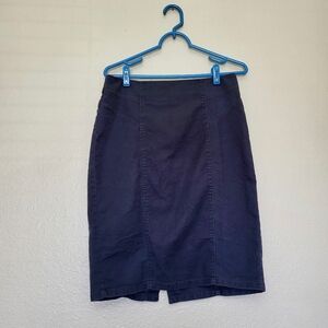 Ann Taylor Navy A-Line Pencil Skirt